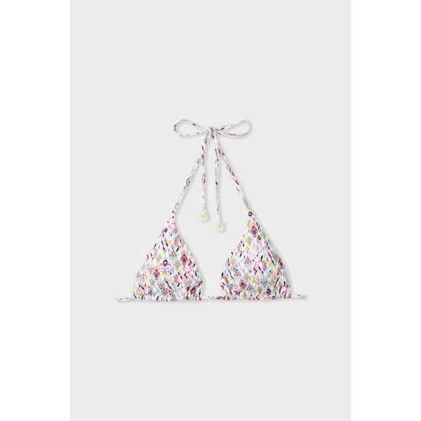 Triangle haut de maillot sans armatures à motifs
