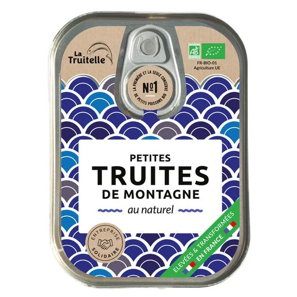 Truite de montagne au naturel 70g net égoutté