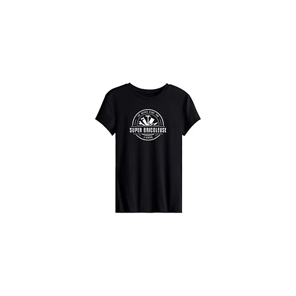 T-shirt manche courte femme Super bricoleuse taille XL