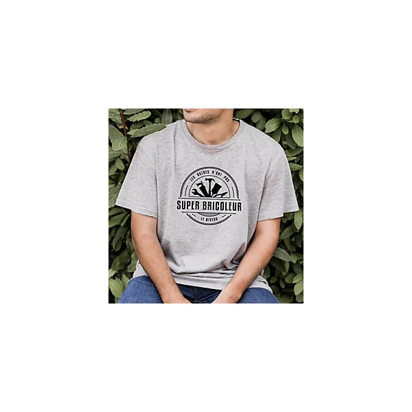 T-shirt manche courte homme Super bricoleur taille L