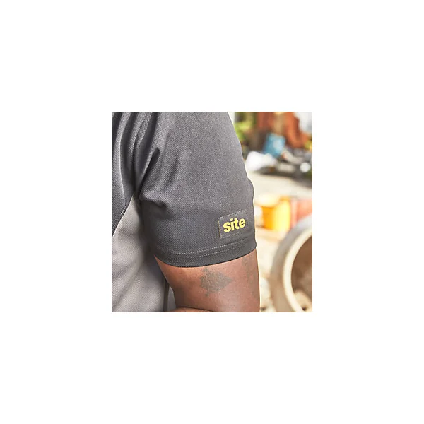 T-shirt manche courte Site Leckman gris/noir Taille L