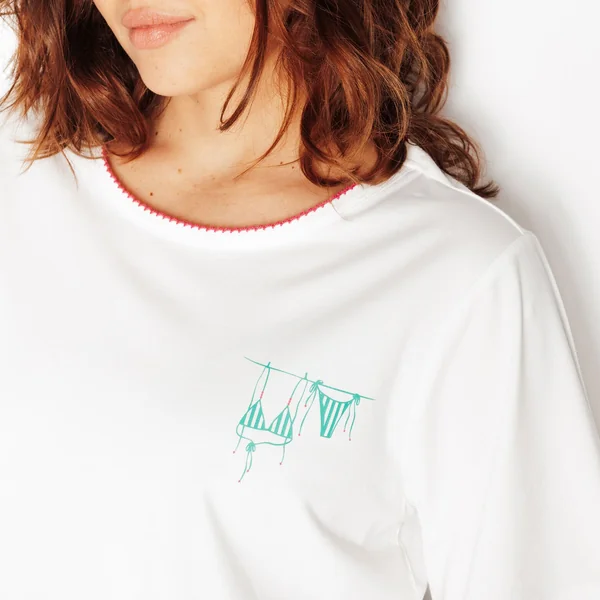 T-SHIRT MANCHES COURTES BLANC