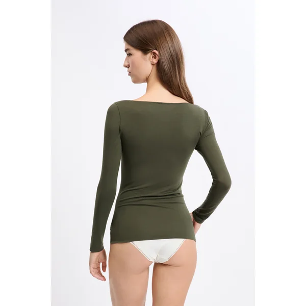T-shirt thermique col bateau