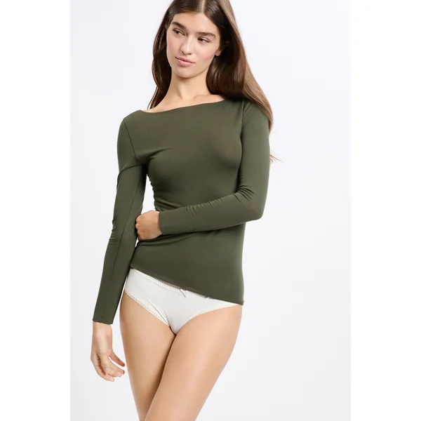T-shirt thermique col bateau