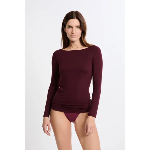 T-shirt thermique col bateau