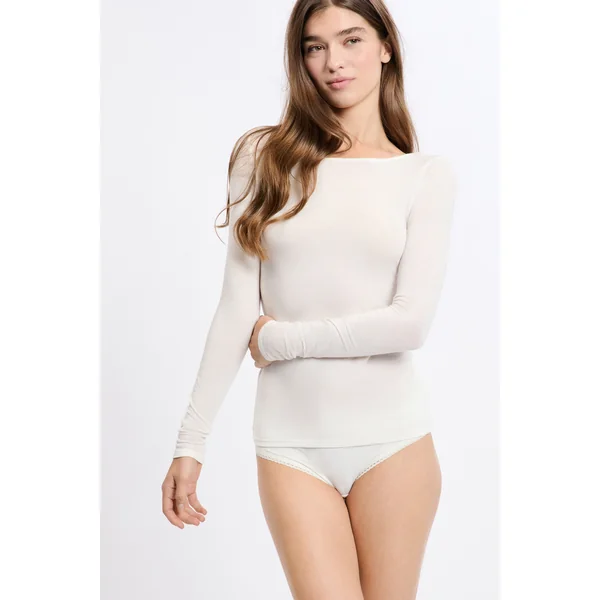 T-shirt thermique col bateau