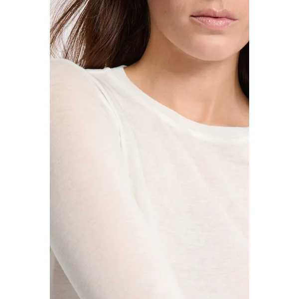 T-shirt thermique col rond avec laine