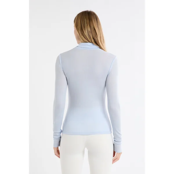 T-shirt thermique col roulé avec laine