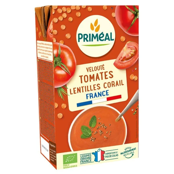 Velouté tomate lentille corail 1L