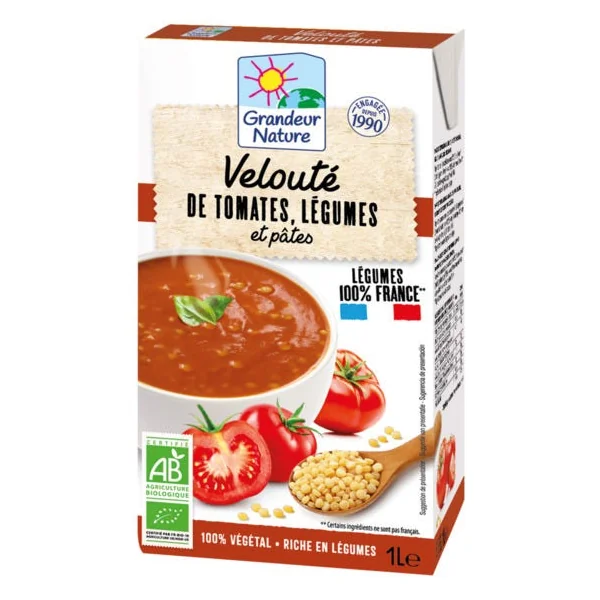 Velouté tomate légumes pâtes 1L