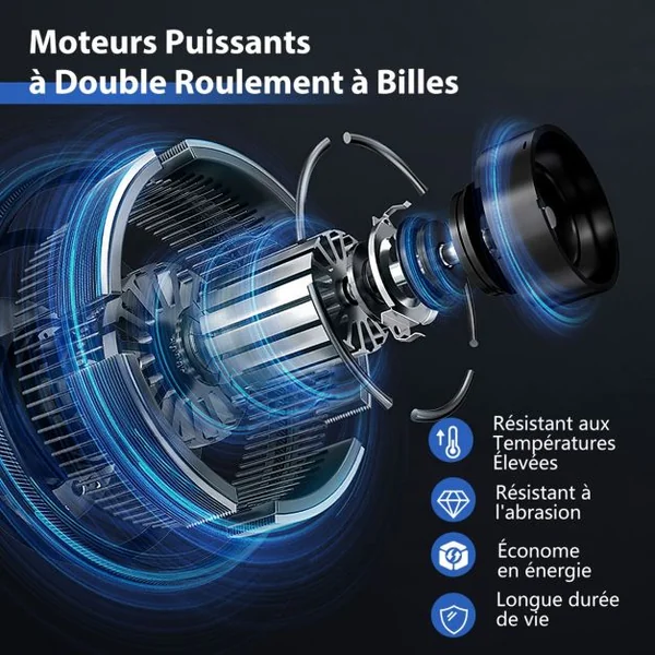 Ventilateur Mural Industriel 51 cm 120W 3 Vitesses Ventilateur Pales en Aluminium Tête d'Inclinaison Réglable à 30° Oscillation à 85° Argent