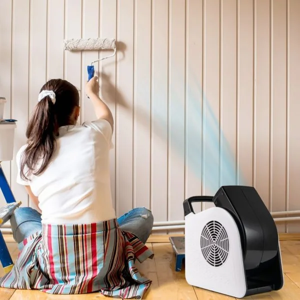 Ventilateur Soufflant à Haute Vitesse 3 Vitesses Ventilateur Portable avec Tête Pivotante à 185° 130 W 552 M³/H 2 Prises CA