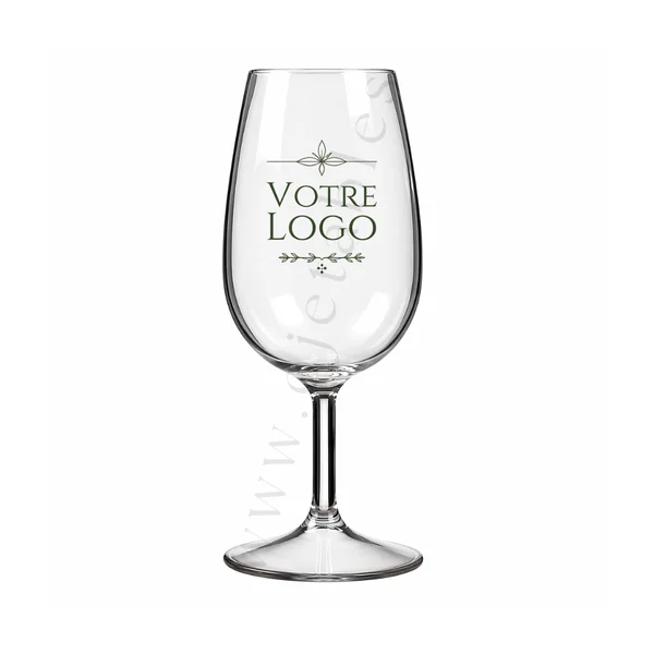 VERRE A PIED "INAO" Incassable & réutilisable en TRITAN 22cl - Personnalisé en 1 couleur