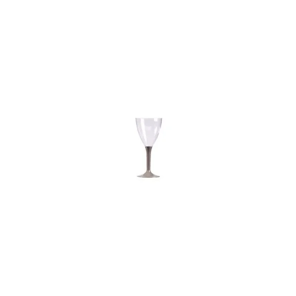 VERRE A VIN PLASTIQUE GRIS ARGENT