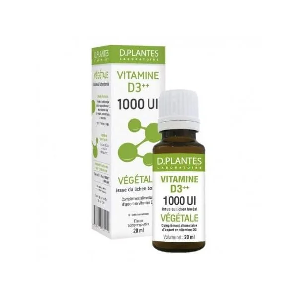 Vitamine D3 végétale 1000 UI 20 ml – D.Plantes